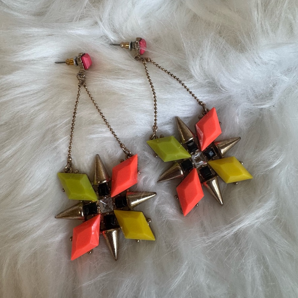 Vintage Geometric Drop Earrings